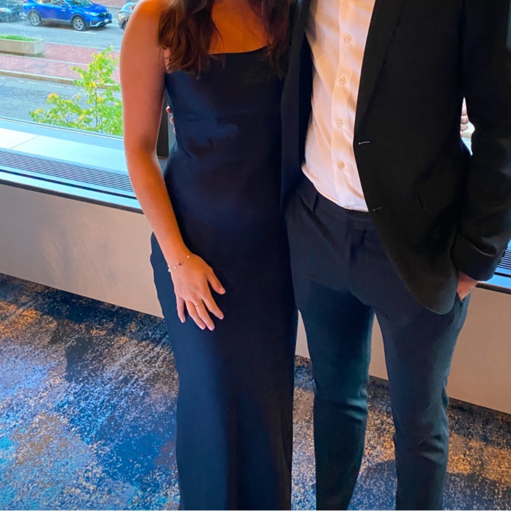 Bec and Bridge Navy Blue Wedding Guest Dress Size 4 US